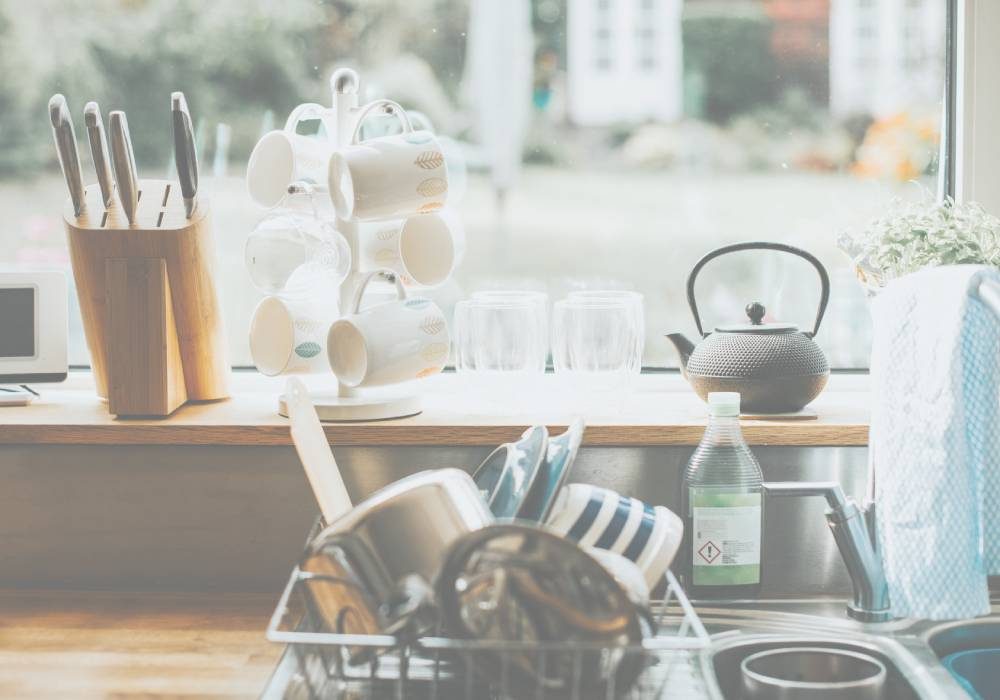 Bright kitchen counter